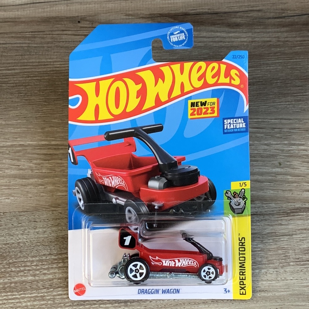 Hot Wheels Red 1 Draggin Wagon Car New Model Casting 2023 Hotwheels Mattel 🆕